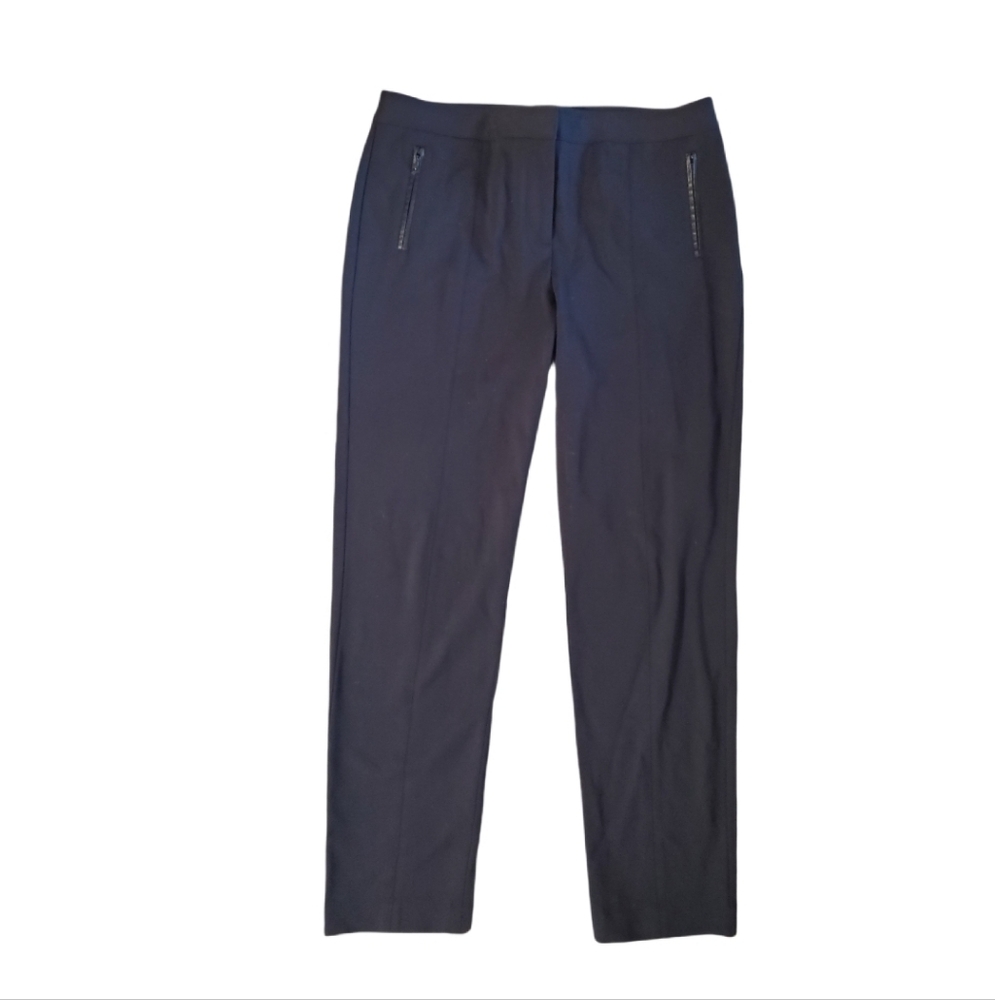 Talbot Women's Black Signature Dress Pants Stretch Straight‎ Leg Pockets Size 10